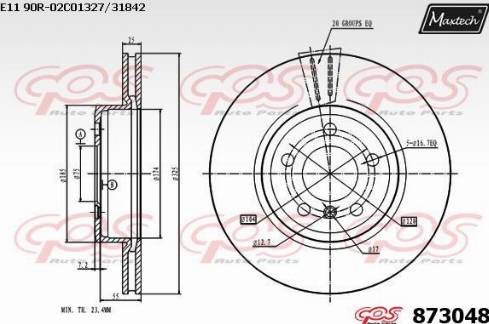 Maxtech 873048.0000 - Kočioni disk www.molydon.hr