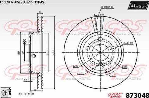 Maxtech 873048.0080 - Kočioni disk www.molydon.hr