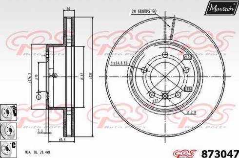 Maxtech 873047.6980 - Kočioni disk www.molydon.hr