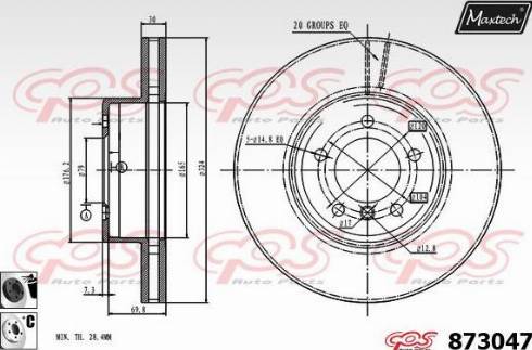 Maxtech 873047.6060 - Kočioni disk www.molydon.hr