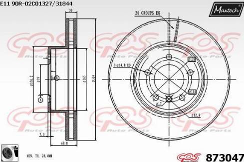 Maxtech 873047.0060 - Kočioni disk www.molydon.hr