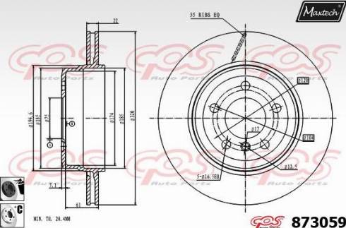 Maxtech 873059.6060 - Kočioni disk www.molydon.hr