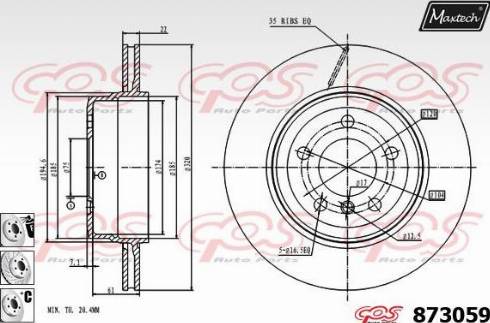 Maxtech 873059.6880 - Kočioni disk www.molydon.hr