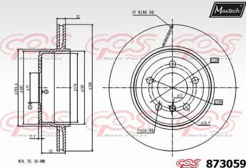 Maxtech 873059.0000 - Kočioni disk www.molydon.hr