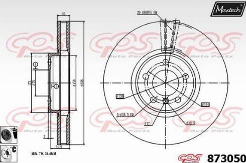 Maxtech 873050.6060 - Kočioni disk www.molydon.hr