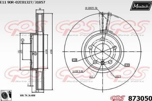 Maxtech 873050.0060 - Kočioni disk www.molydon.hr