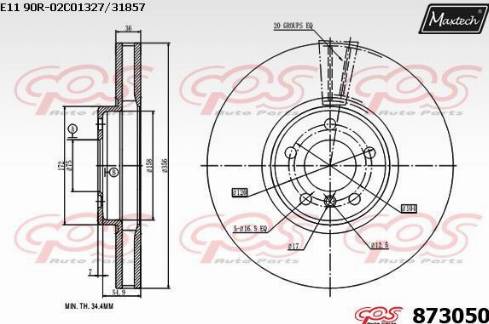 Maxtech 873050.0000 - Kočioni disk www.molydon.hr