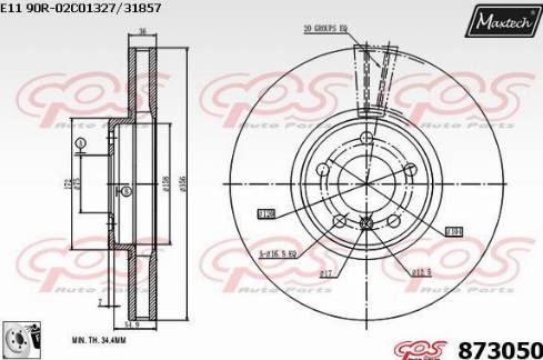 Maxtech 873050.0080 - Kočioni disk www.molydon.hr