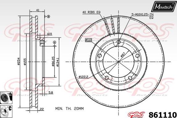 Maxtech 873050 - Kočioni disk www.molydon.hr