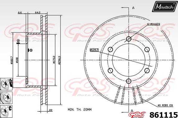 Maxtech 873051 - Kočioni disk www.molydon.hr