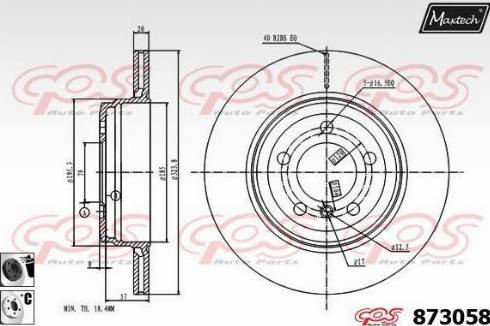 Maxtech 873058.6060 - Kočioni disk www.molydon.hr