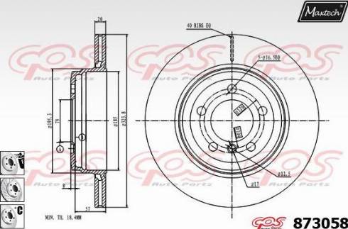 Maxtech 873058.6880 - Kočioni disk www.molydon.hr