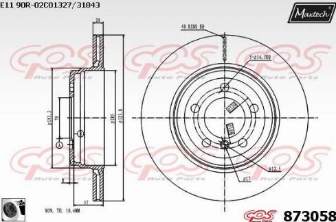 Maxtech 873058.0060 - Kočioni disk www.molydon.hr