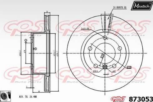 Maxtech 873053.0060 - Kočioni disk www.molydon.hr