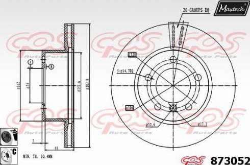 Maxtech 873052.6060 - Kočioni disk www.molydon.hr