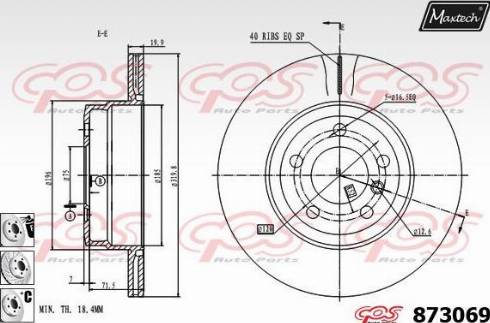 Maxtech 873069.6980 - Kočioni disk www.molydon.hr