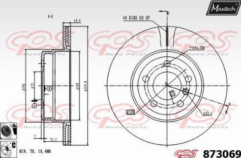 Maxtech 873069.6060 - Kočioni disk www.molydon.hr