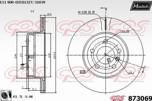 Maxtech 873069.0060 - Kočioni disk www.molydon.hr