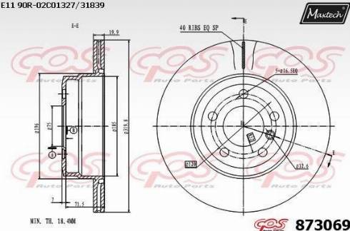 Maxtech 873069.0000 - Kočioni disk www.molydon.hr