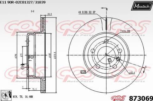 Maxtech 873069.0080 - Kočioni disk www.molydon.hr