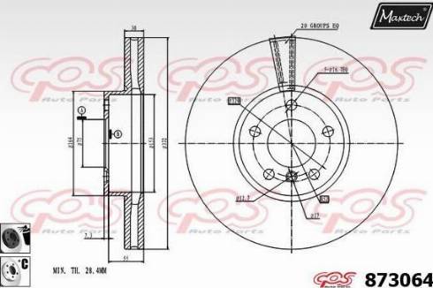 Maxtech 873064.6060 - Kočioni disk www.molydon.hr