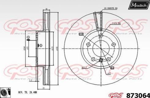 Maxtech 873064.0060 - Kočioni disk www.molydon.hr