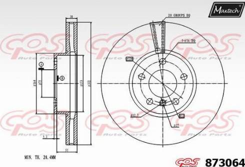 Maxtech 873064.0000 - Kočioni disk www.molydon.hr