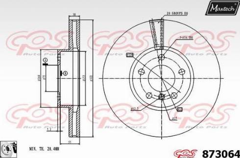 Maxtech 873064.0080 - Kočioni disk www.molydon.hr