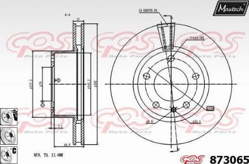 Maxtech 873065.6880 - Kočioni disk www.molydon.hr