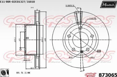 Maxtech 873065.0060 - Kočioni disk www.molydon.hr