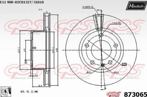 Maxtech 873065.0080 - Kočioni disk www.molydon.hr