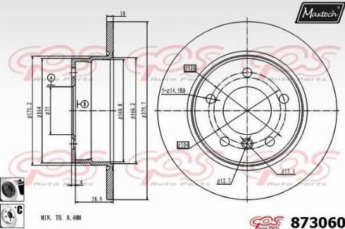 Maxtech 873060.6060 - Kočioni disk www.molydon.hr