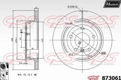 Maxtech 873061.6060 - Kočioni disk www.molydon.hr