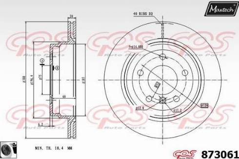 Maxtech 873061.0060 - Kočioni disk www.molydon.hr