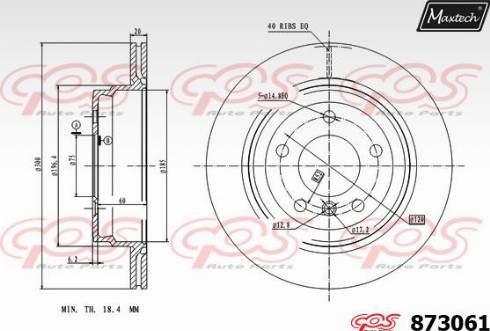 Maxtech 873061.0000 - Kočioni disk www.molydon.hr