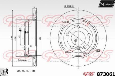 Maxtech 873061.0080 - Kočioni disk www.molydon.hr