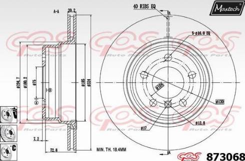 Maxtech 873068.6980 - Kočioni disk www.molydon.hr