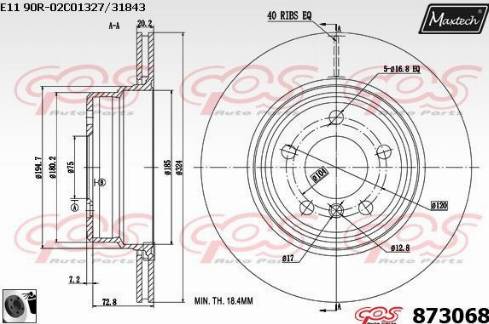 Maxtech 873068.0060 - Kočioni disk www.molydon.hr