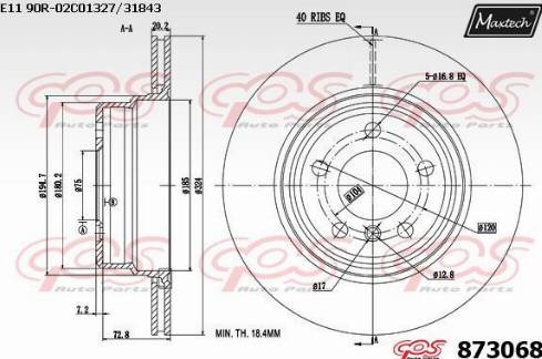 Maxtech 873068.0000 - Kočioni disk www.molydon.hr