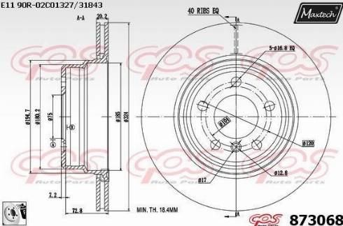 Maxtech 873068.0080 - Kočioni disk www.molydon.hr