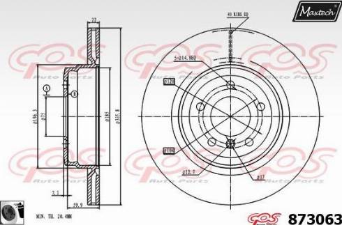 Maxtech 873063.0060 - Kočioni disk www.molydon.hr