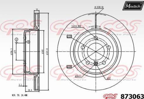 Maxtech 873063.0000 - Kočioni disk www.molydon.hr