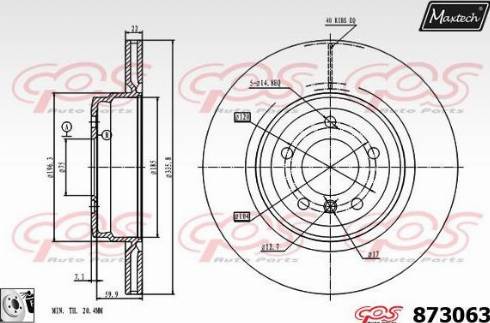 Maxtech 873063.0080 - Kočioni disk www.molydon.hr