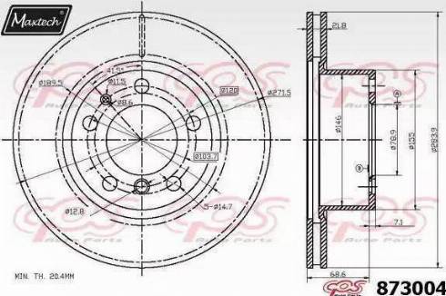 Maxtech 873004.0000 - Kočioni disk www.molydon.hr