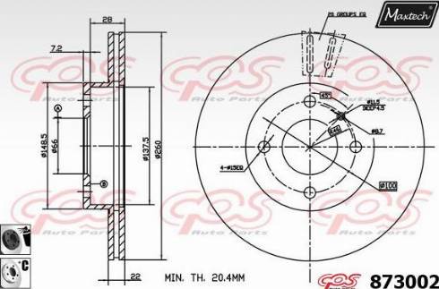 Maxtech 873002.6060 - Kočioni disk www.molydon.hr