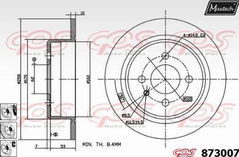 Maxtech 873007.6980 - Kočioni disk www.molydon.hr