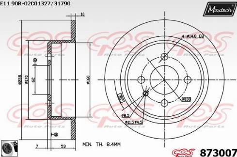 Maxtech 873007.0060 - Kočioni disk www.molydon.hr