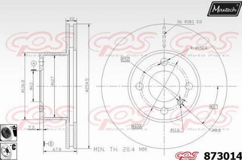 Maxtech 873014.6060 - Kočioni disk www.molydon.hr