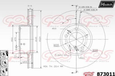 Maxtech 873011.6880 - Kočioni disk www.molydon.hr