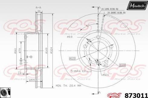 Maxtech 873011.0060 - Kočioni disk www.molydon.hr